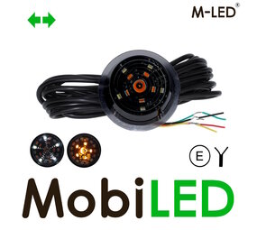 M-LED Lampe Danoise dark look avec clignotant blanc M-LED Lampe Danoise dark look avec clignotant blanc