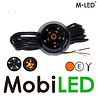 M-LED M-LED Danish lamp Dark Look with amber strobe White E-mark M-LED M-LED Danish lamp Dark Look with amber strobe White E-mark