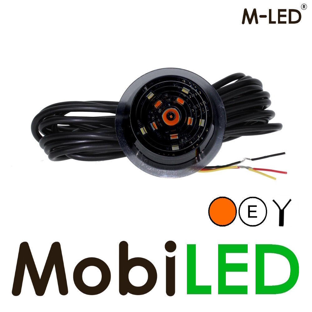 M-LED M-LED Danish lamp Dark Look with amber strobe White E-mark