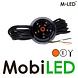 M-LED M-LED Deense lamp Dark Look met amber flitser Wit E-keur
