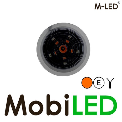M-LED M-LED Deense lamp Dark Look met amber flitser Wit E-keur