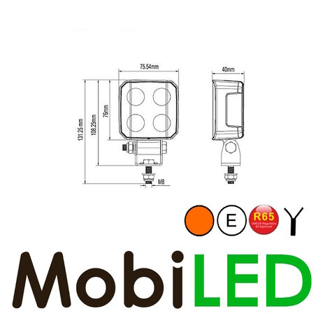 Edge 32W work light with strobe