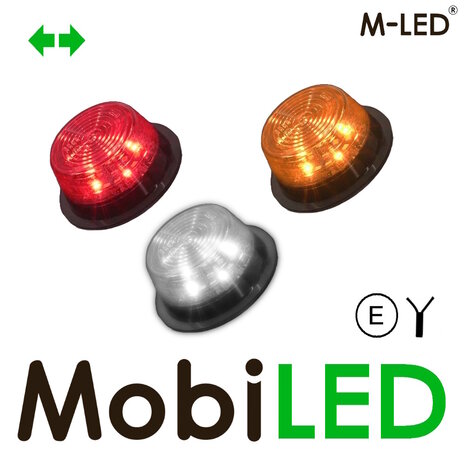 M-LED M-LED Deense lamp wit/amber/rood met richtingaanwijzer Dark Look E-keur
