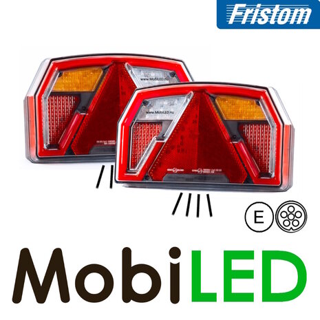 Fristom Set rear lights 5 functions with license plate lighting bayonet E-mark Fristom Set rear lights 5 functions with license plate lighting bayonet E-mark