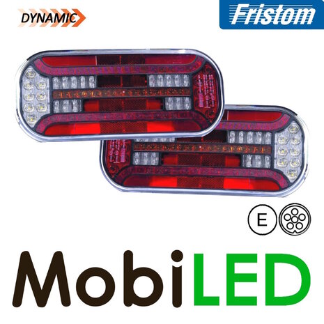 Fristom Fristom Set achterlichten 5 functies rechthoek reflector bajonet E-keur
