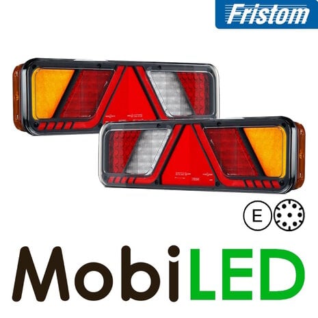 Fristom Fristom Set rear lights 5 functions reflector side marking 24V AMP E-mark Fristom Fristom Set rear lights 5 functions reflector side marking 24V AMP E-mark