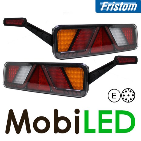 Fristom Fristom Set achterlichten 5 functies reflector breedte markering AMP 24V E-keur Fristom Fristom Set achterlichten 5 functies reflector breedte markering AMP 24V E-keur