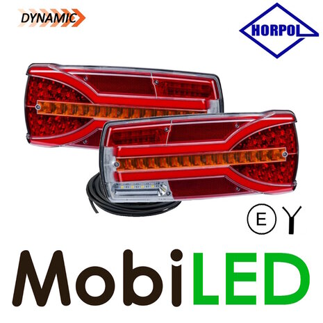 HORPOL Horpol Set dynamische achterlichten Carmen 6 functies rood 2M E-keur HORPOL Horpol Set dynamische achterlichten Carmen 6 functies rood 2M E-keur