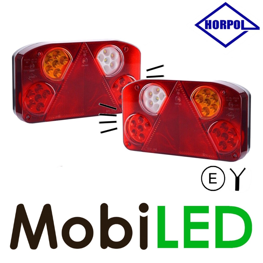 HORPOL Horpol Set modular rear lights 5 functions license plate 2M E-mark