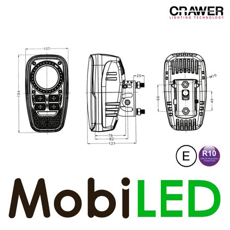 Crawer Crawer Headlight unit E-mark
