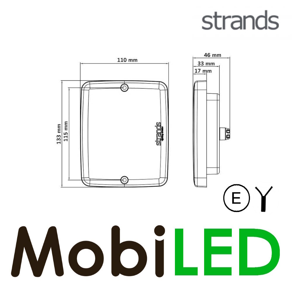 Strands Strands FOR9T Illusion Achterlicht 3 functies E-keur Strands Strands FOR9T Illusion Achterlicht 3 functies E-keur