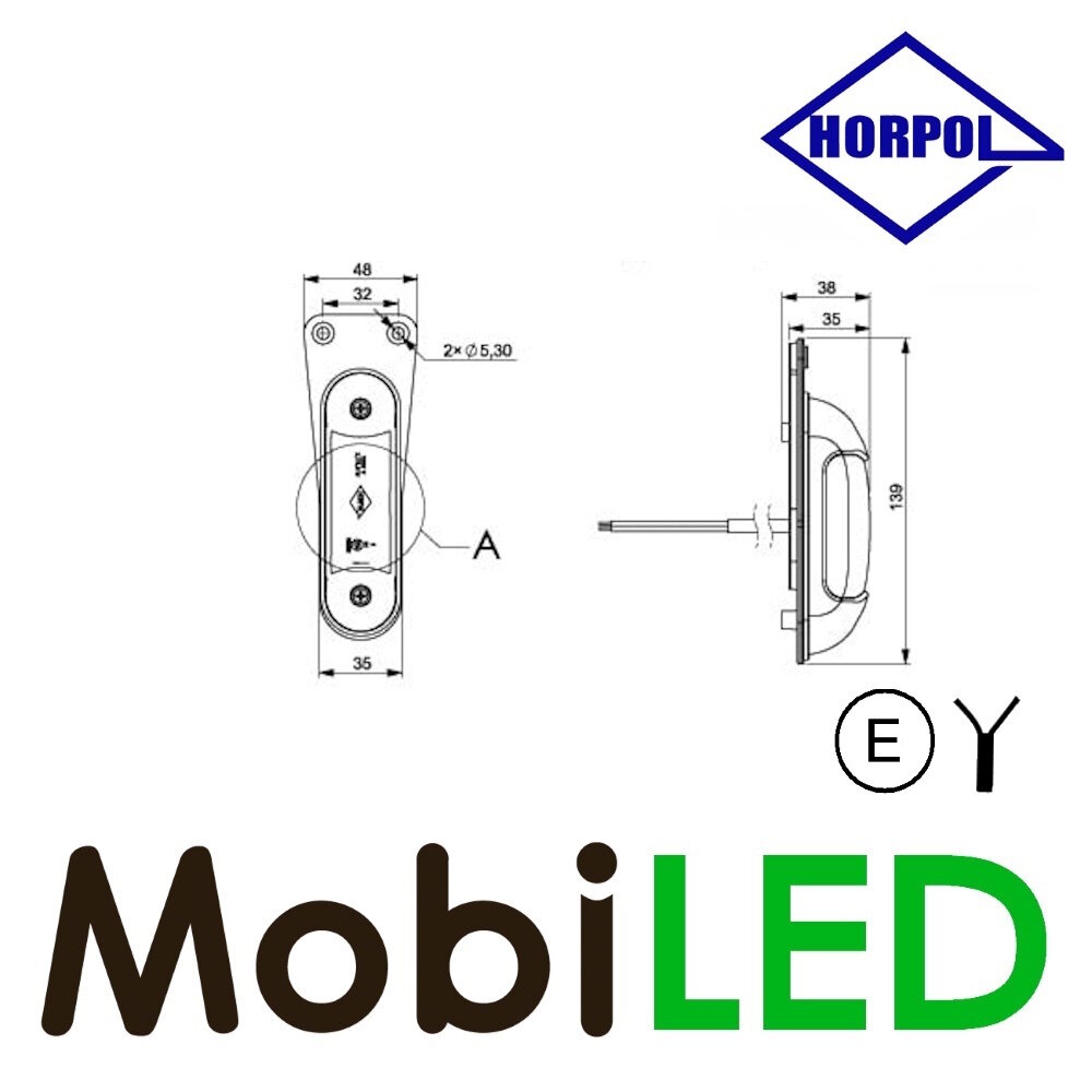 HORPOL Horpol Clignotant 12-24 volts 6 LED ambre E-marque HORPOL Horpol Clignotant 12-24 volts 6 LED ambre E-marque