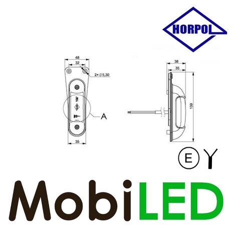 HORPOL Richtingaanwijzer 12-24 volt 6 leds Amber E-keur HORPOL Richtingaanwijzer 12-24 volt 6 leds Amber E-keur