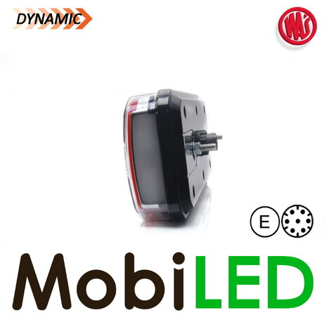 WAS Set NEON look dynamisch aanhanger achterlichten E-keur 5 functies 12/24 volt 7-pins WAS Set NEON look dynamisch aanhanger achterlichten E-keur 5 functies 12/24 volt 7-pins