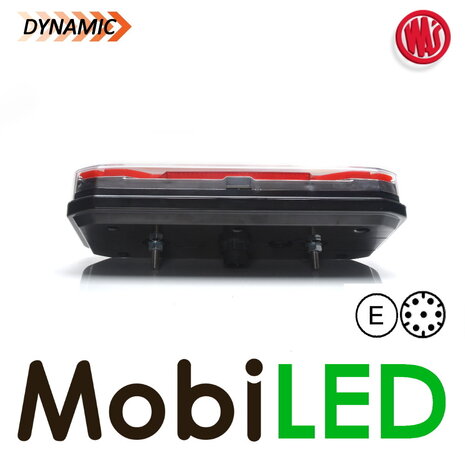 WAS Set NEON look dynamisch aanhanger achterlichten E-keur 5 functies 12/24 volt 7-pins WAS Set NEON look dynamisch aanhanger achterlichten E-keur 5 functies 12/24 volt 7-pins