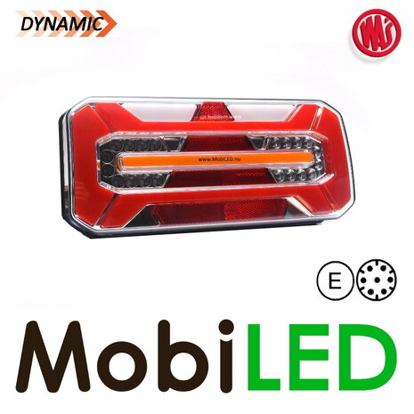 WAS WAS Ensemble Feux arrière dynamique remorque Look NÉON E-marque 5 fonctions 12/24 volts 7-broches WAS WAS Ensemble Feux arrière dynamique remorque Look NÉON E-marque 5 fonctions 12/24 volts 7-broches