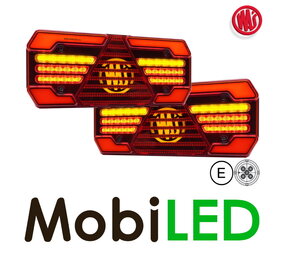 WAS Set rear lights 5 functions reflector
