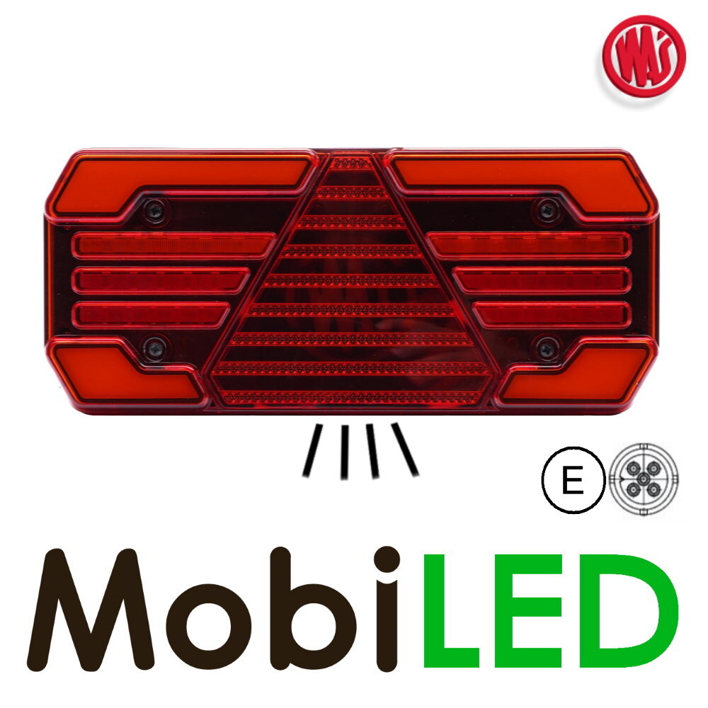 WAS Set rear lights 6 functions reflector 12-24V E-mark WAS Set rear lights 6 functions reflector 12-24V E-mark
