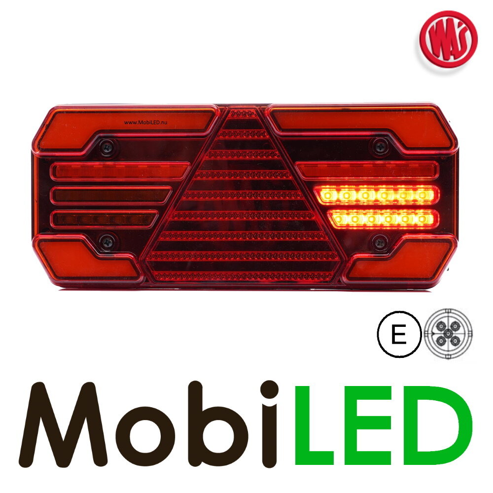 WAS Set rear lights 6 functions reflector 12-24V E-mark WAS Set rear lights 6 functions reflector 12-24V E-mark