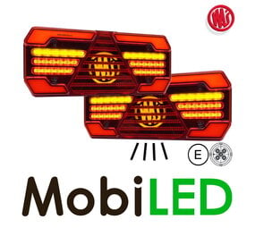 WAS Set rear lights 6 functions bayonet NEON look