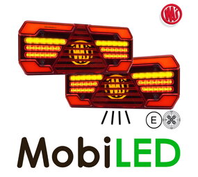 WAS Set rear lights 6 functions reflector