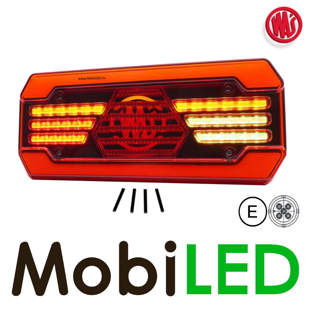 WAS Set rear lights 6 functions 12-24V E-mark WAS Set rear lights 6 functions 12-24V E-mark