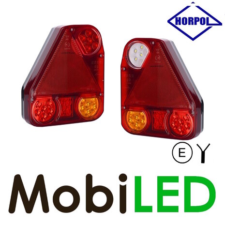 HORPOL Horpol Set driehoekige modulaire achterlichten E-keur HORPOL Horpol Set driehoekige modulaire achterlichten E-keur
