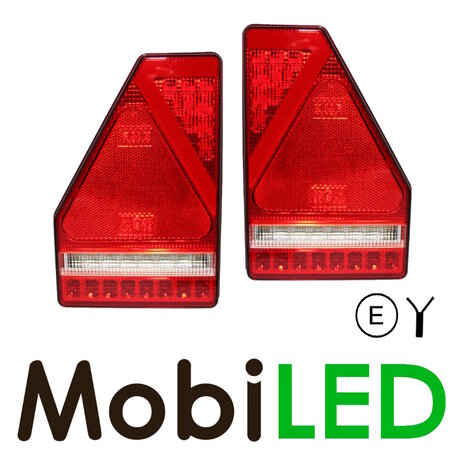 Set rear lights 5 functions with triangle reflector E-mark Set rear lights 5 functions with triangle reflector E-mark