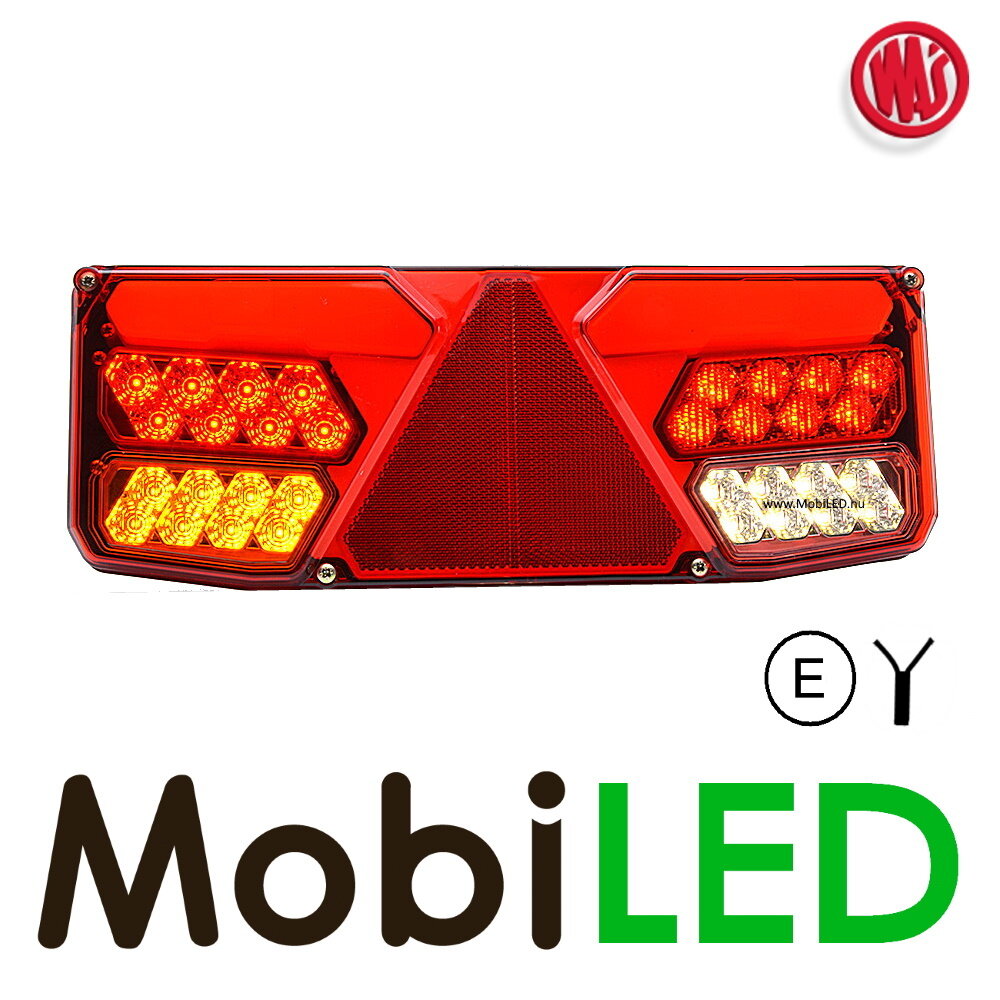 WAS WAS Set NEON look rear lights triangle 5 functions E-mark WAS WAS Set NEON look rear lights triangle 5 functions E-mark