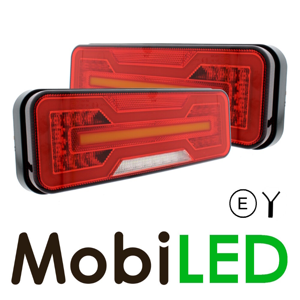 Set rear lights 5 functions with reflector E-mark
