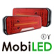 Set rear lights 5 functions with reflector E-mark