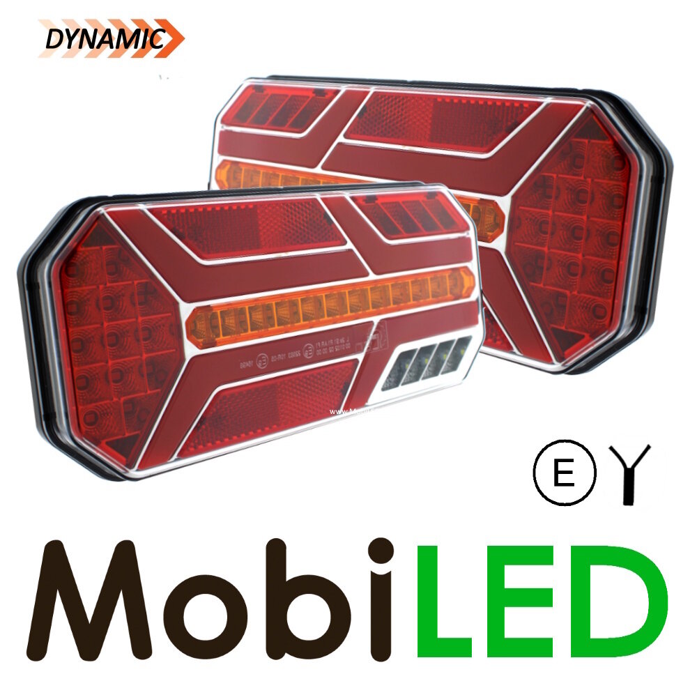 Set dynamic NEON Rear lights 5 functions E-mark Set dynamic NEON Rear lights 5 functions E-mark