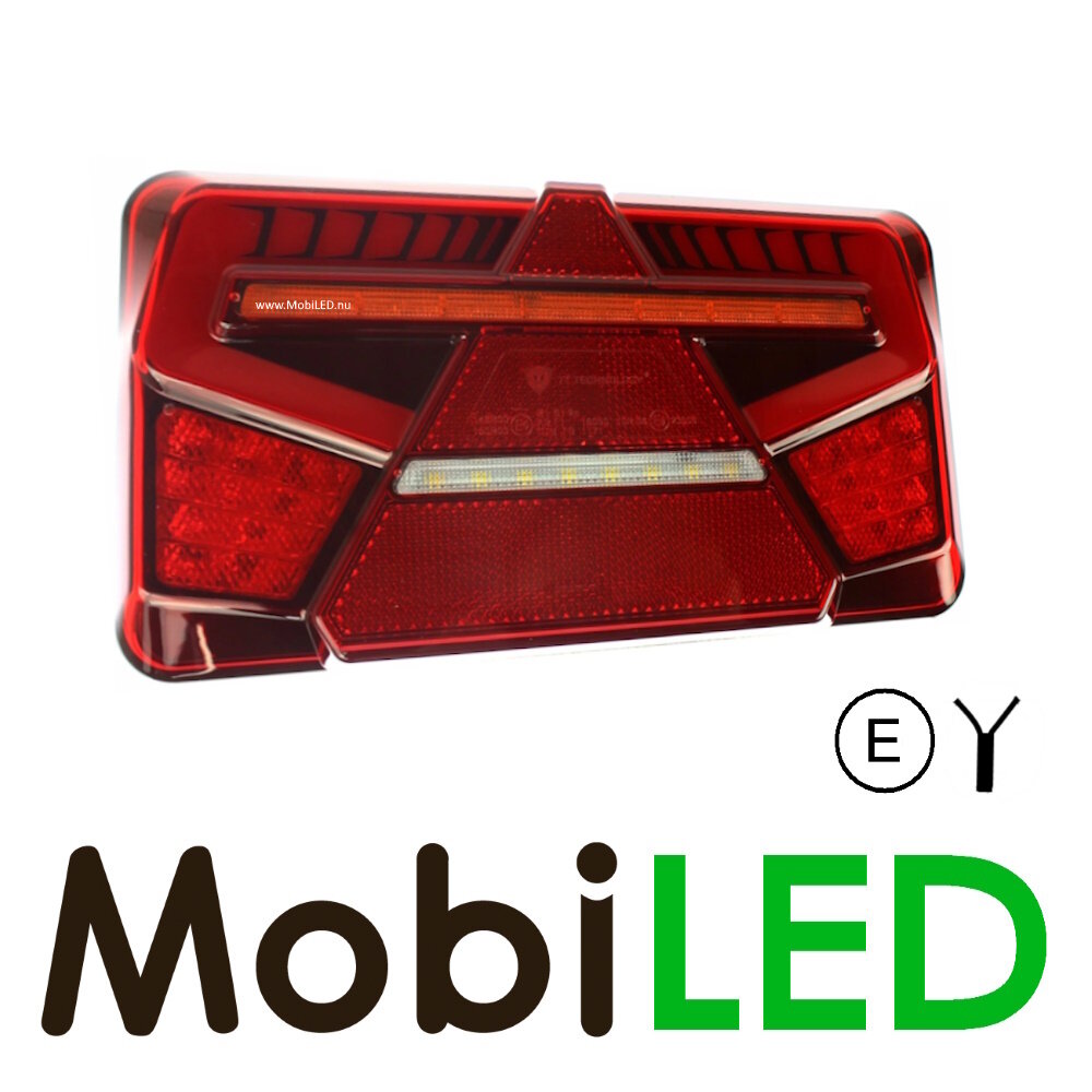 Set rear lights 5 functions dynamic with reflector E-mark