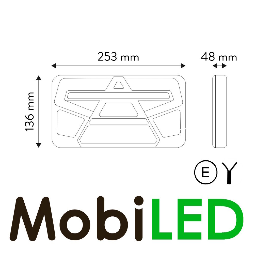 Set achterlichten 5 functies dynamisch met reflector E-keur