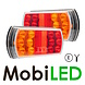 Set rear lights 15 LEDs 4 functions E-mark