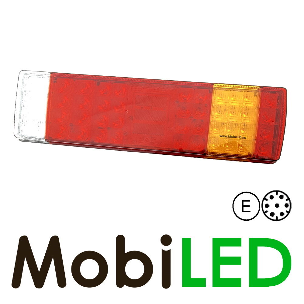 Set achterlichten 5 functies + kentekenverlichting E-keur met 7 pins connector