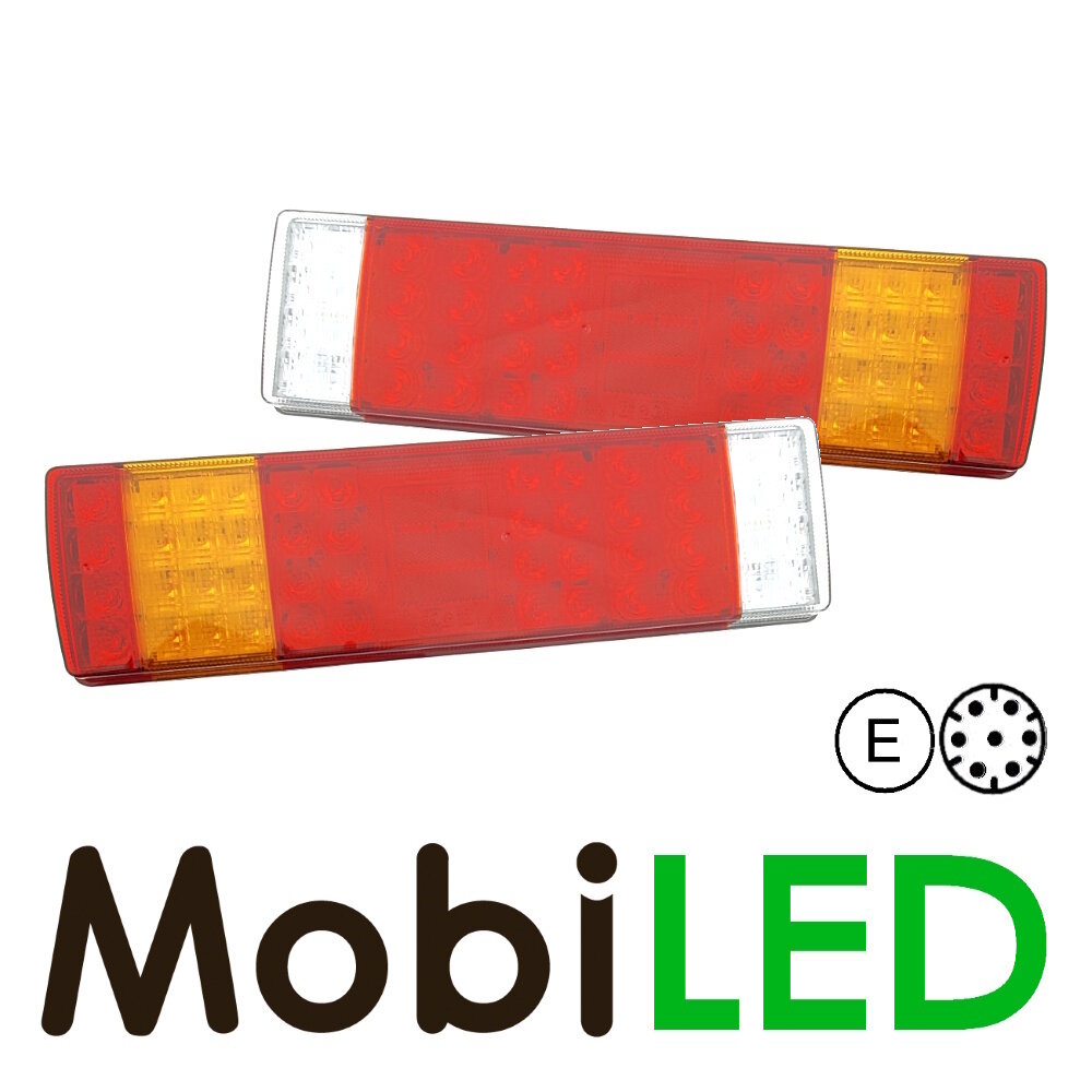 Set rear lights 5 functions E-mark with 7 pin connector