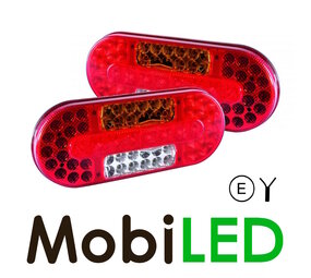 Set rear lights oval 5 functions