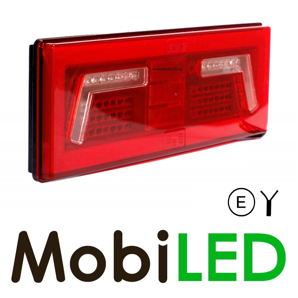 Set NEON look achterlichten rechthoek  5 functies E-keur