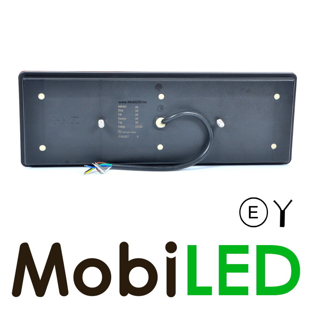 Set NEON look rear lights rectangle 5 functions E-mark Set NEON look rear lights rectangle 5 functions E-mark