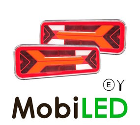 Set rear lights 5 functions reflector