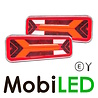 Set rear lights 5 functions reflector E-mark