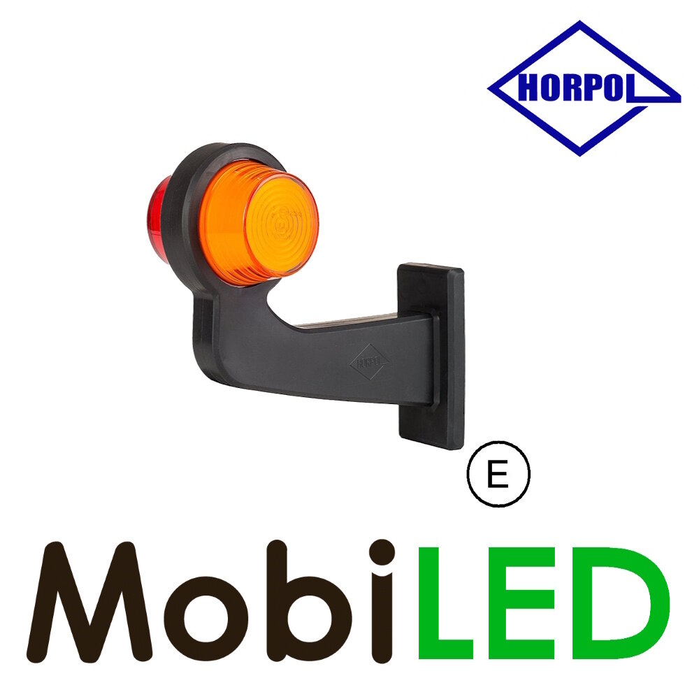 HORPOL NEON LED Lampe de contour modèle danois  Droite courbé 12-24 volts rouge/ambre