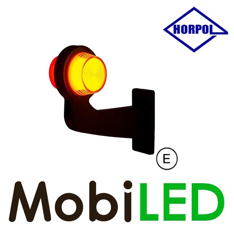 HORPOL NEON LED Lampe de contour modèle danois  Droite courbé 12-24 volts rouge/ambre
