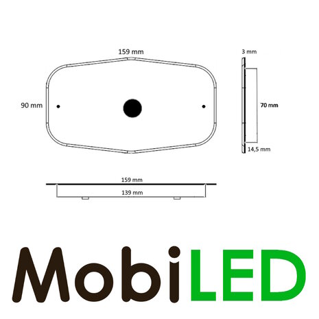 Recessed base for double burner 12mm Recessed base for double burner 12mm