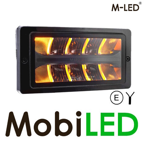 M-LED M-LED Classic 220 verstraler met dual color positielicht met chromen rand M-LED M-LED Classic 220 verstraler met dual color positielicht met chromen rand