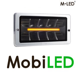 M-LED Classic 220 amber/wit positielicht streep met chromen rand M-LED Classic 220 amber/wit positielicht streep met chromen rand