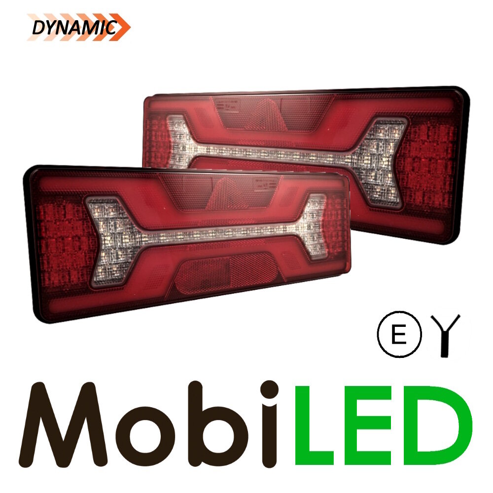 Set Rear lights with 5 functions and reflector triangle E-mark