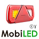 Set LED Trailer rear lights E-mark 12-24 volts 5 functions