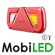 LED Aanhanger achterlicht E-keur 12-24 volt 5 functies Rechts